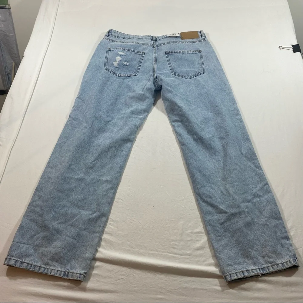 Cotton on Jeans Women’s 16 distressed low rise baggy straight Leg - Picture 4 of 6